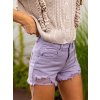 Stylové dámské džínové kraťasy Bolf fialová (Velikost XS)