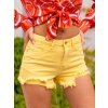 Stylové dámské džínové kraťasy Bolf žlutá