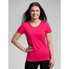 Dámské bavlněné tričko CityZen malinové klasické s elastanem
