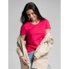 Dámské bavlněné tričko CityZen malinové klasické s elastanem