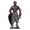 Kovová figurka Templářský rytíř s mečem a štítem, 11 cm