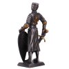 Kovová figurka Templářský rytíř s mečem a štítem, 11 cm