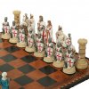 Šachové figurky Křižáci proti Arabům