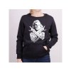 Dámská Mikina BLACK HEART SKULL BITCH KLOKAN (Velikost S)