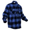 Košile dřevorubecká FLANNEL kostkovaná MODRÁ (velikost 4XL)
