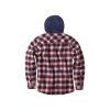 West Coast Choppers - MIKINA/BUNDA WCC SHERPA LINED FLANNEL JACKET - NAVY/RED