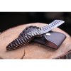 4857 2 lovecky zaviraci damaskovy nuz dellinger tanto obsidian s kozenym pouzdrem c