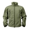 Bunda TACTICAL s kapucí softshell ZELENÁ (velikost M)