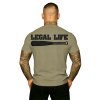 Pánské triko LEGAL LIFE Baseball Legend khaki (Velikost M)