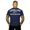 Pánské triko LEGAL LIFE Break The Rules navy (Velikost M)