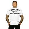 Pánské triko LEGAL LIFE Break The Rules white (Velikost M)