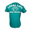 Pánské triko LEGAL LIFE Break The Rules smaragd (Velikost M)