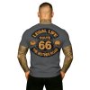 Pánské triko LEGAL LIFE Route 66 anthrazit (Velikost M)