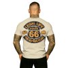Pánské triko LEGAL LIFE Route 66 cream (Velikost M)