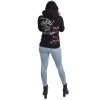 Dámská mikina se zipem Yakuza Rose Tune 24102 black (Velikost XS)