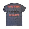 Pánské triko LEGAL LIFE Fatal Verdict anthrazit (Velikost M)