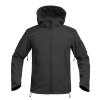 Bunda FIGHTER V2 softshell s kapucí ČERNÁ (velikost 3XL)