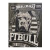 PitBull West Coast - pánské triko TROUBLEMAKER washed zelená (Velikost M)