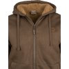 Mikina Yakka s kožíškem na zip s kapucí HNĚDÁ (velikost 3XL)
