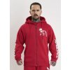 Pánská Mikina s kapucí a zipem Amstaff Logo 2.0 red/white (Velikost M)