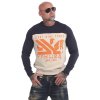 Pánská mikina bez kapuce Yakuza PB 17014 white cap (Velikost 4XL)