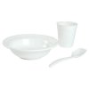 Nádobí plastové MEPAL sada hrnku, talíře a lžíce BÍLÁ
