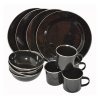 Nádobí WESTERN smaltová sada s lemem 12 ks ČERNÉ