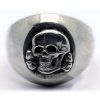 german nazi ww2 ss silver skull ring