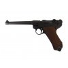 Pistole Parabellum Luger P.08, Německo 1898 (s dřevěnou pažbou)  + Přívěsek na klíče DENIX