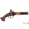 denix Revolving 3 barrel flintlock pistol France 18th C (1)