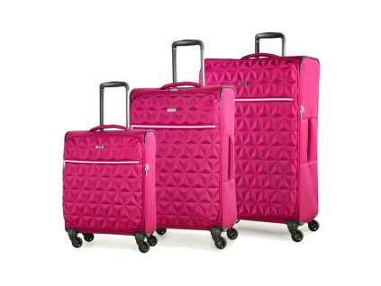 Sada cestovních kufrů ROCK TR-0207/3 - růžová