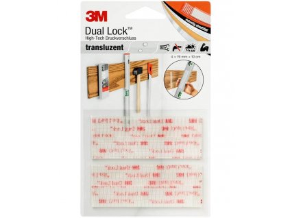 3M™ Dual-Lock™ samolepíci suchý zip SJ3560, transparentní, 4x 19mm x 10cm v blistru