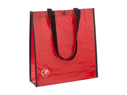 Recycle, nákupní taška z recyklovaného materiálu | červená