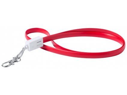 Doffer, lanyard s USB typ-C | červená