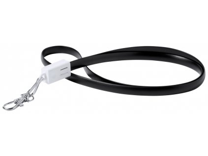 Doffer, lanyard s USB typ-C | černá