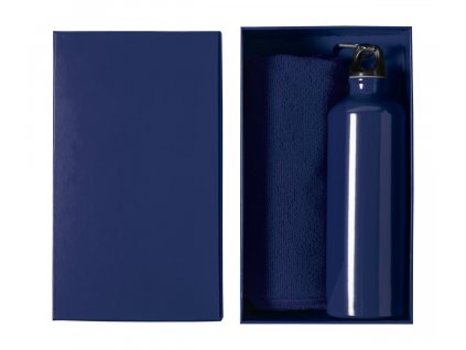 Cloister, sportovní láhev a sada ručníků | tmavě modrá