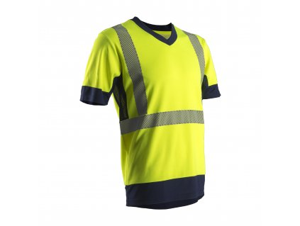 KOMO HI-VIS tričko s krátkým rukávem - Žlutá/Navy