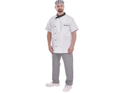 GASTRO kabát kuchařský krátký rukáv - Bílá