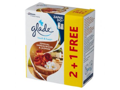 ***GLADE/BRISE One Touch&Fresh Sensual Sandalwood&Jasmine 2+1 náplň 3x10ml***