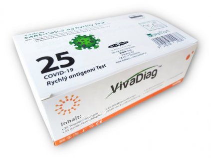 Antigenní TEST VIVA DIAG 25ks - SELF TEST analýzy z kraje nosu*DP