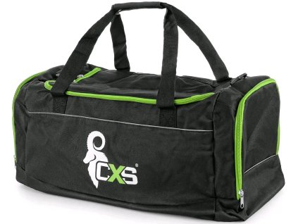 Sportovní taška CXS, černo-zelená, 75 x 37,5 x 37, Černá