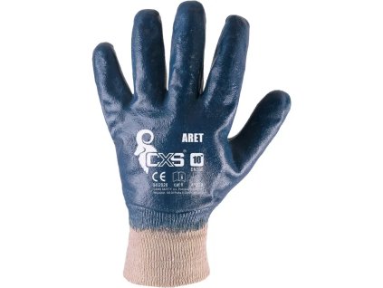CXS ARET rukavice máčené v nitrilu šité - Modrá