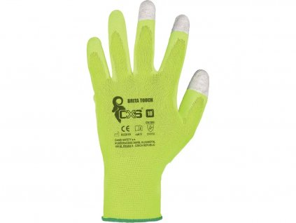 CXS BRITA TOUCH rukavice máčené bezešvé - Žlutá