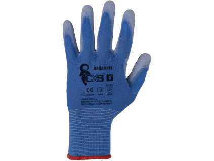 CXS BRITA DOTS rukavice máčené bezešvé - Modrá