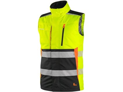 CXS BENSON HI-VIS vesta zateplená pánská - Žlutá/Černá