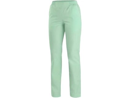 Dámské kalhoty CXS TARA zelené s bílými doplňky