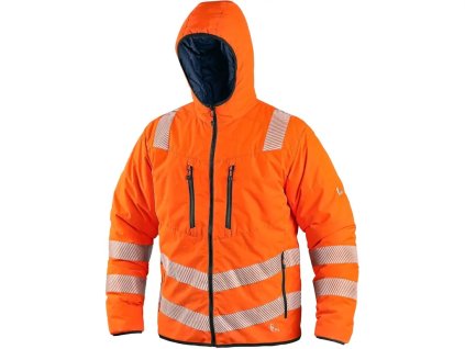 CXS CHESTER bunda výstražná oboustranná - Oranžová/Modrá