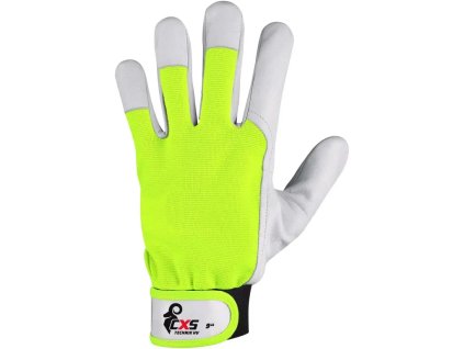 CXS TECHNI rukavice kombinované - HV Žlutá