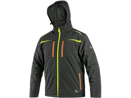 CXS NORFOLK bunda zimní pánská - Černá/HV Žlutá/Oranžová
