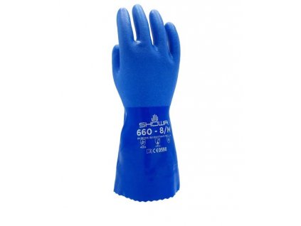 SHOWA 660 rukavice chemické - Modrá